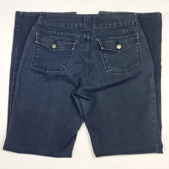 NYDJ Jeans Womens 8 Bootcut Double Button High Rise Distressed - Picture 3 of 6